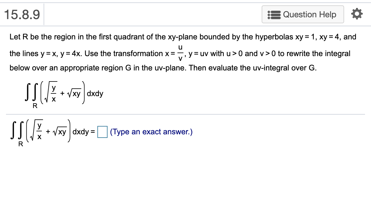 Solved Let R Be The Region In The First Quadrant Of The Chegg Com