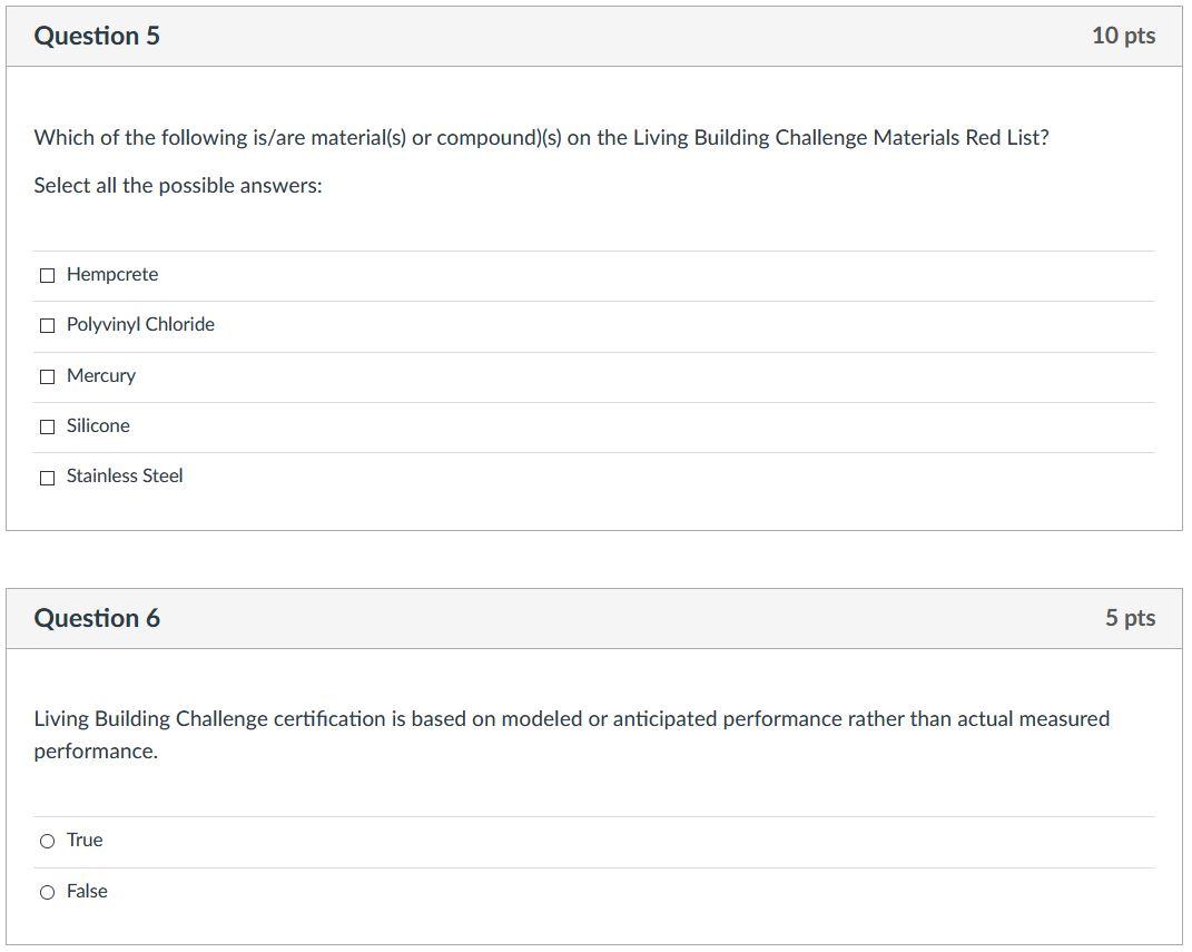 Solved Question 5 10 pts Which of the following is/are