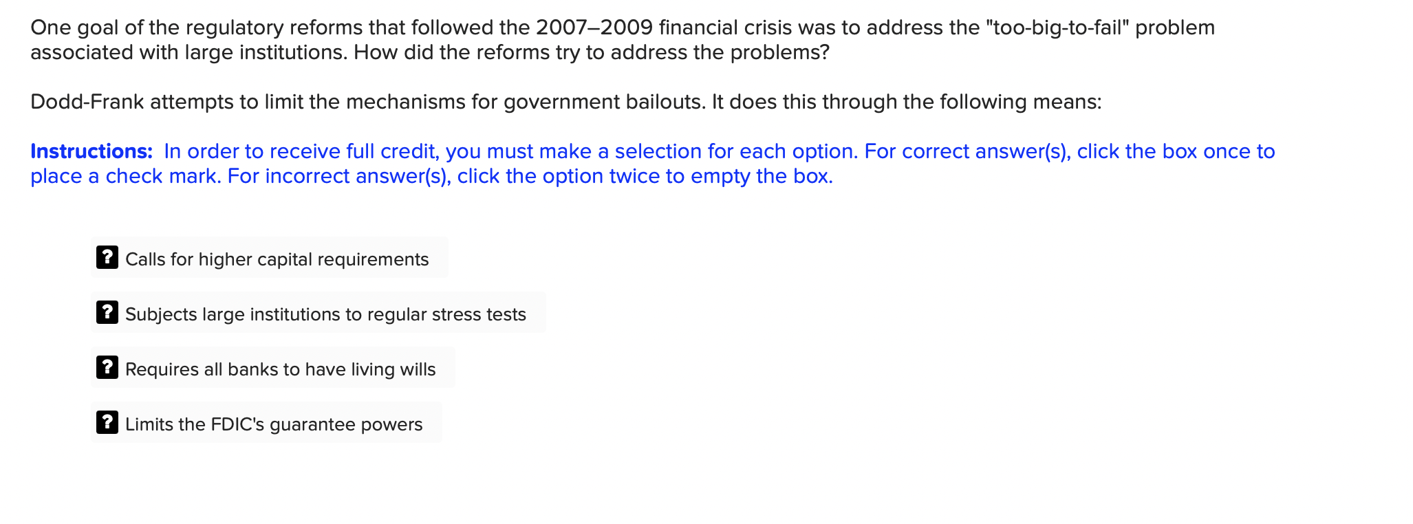 Is the Too-Big-To-Fail Problem Resolved?