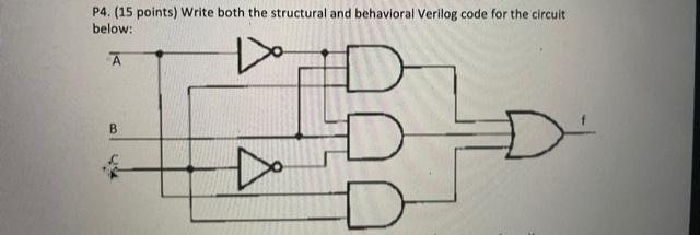 Solved Please write both structural and behavioral verilog | Chegg.com