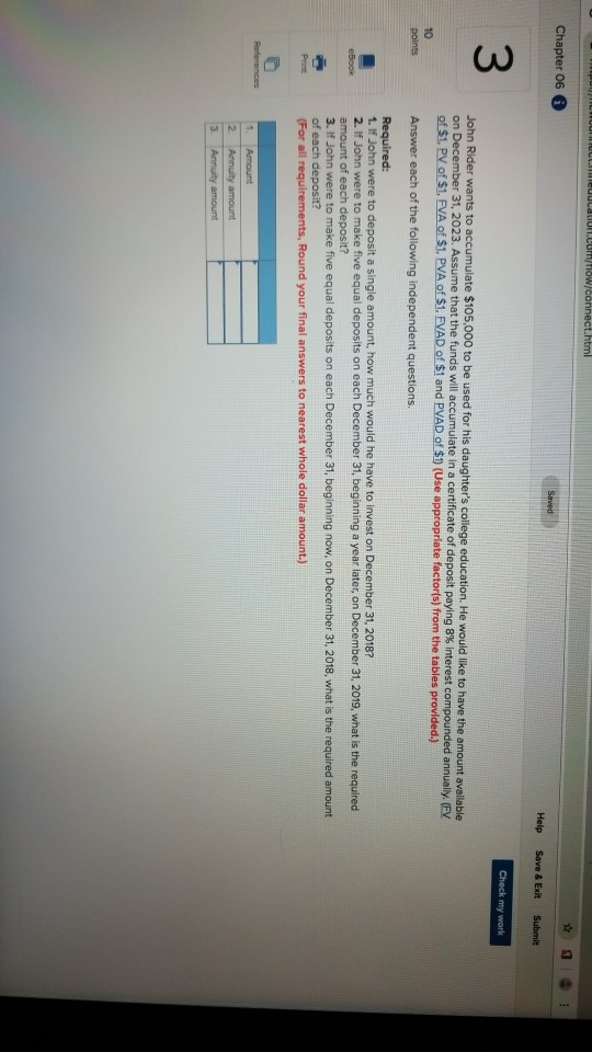 Solved Chapter 06 Saved Help Save & Exit Check 1 Determine | Chegg.com