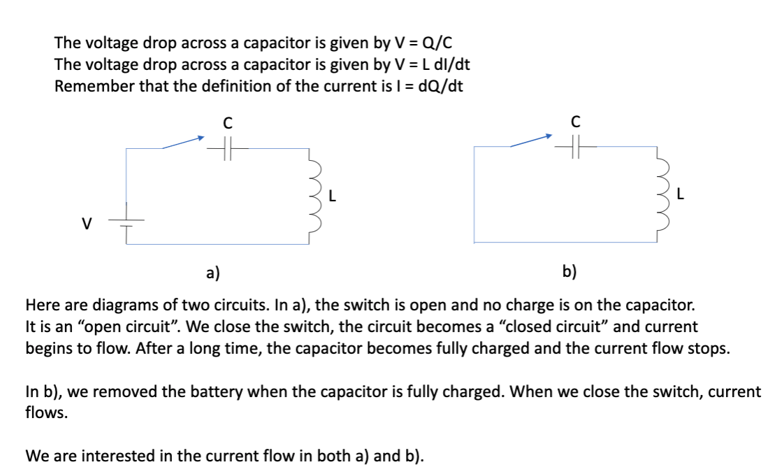 Solved V Q C Where C Is The Capacitance An Inductor Is A Chegg Com