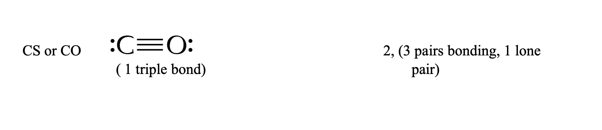 Solved I am asked for the Lewis Structure for either CS or | Chegg.com