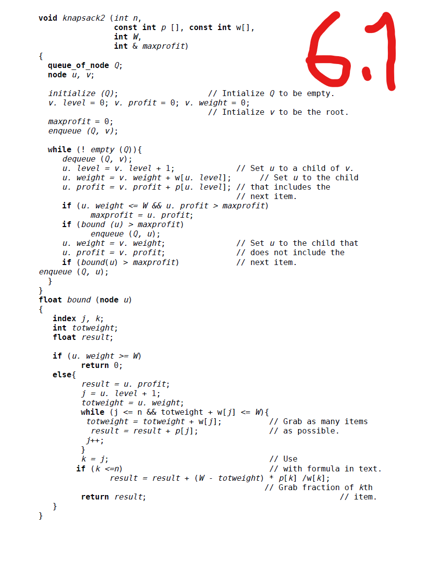 Solved Implement Algorithm 6 1 On Your System And Run It Chegg Com