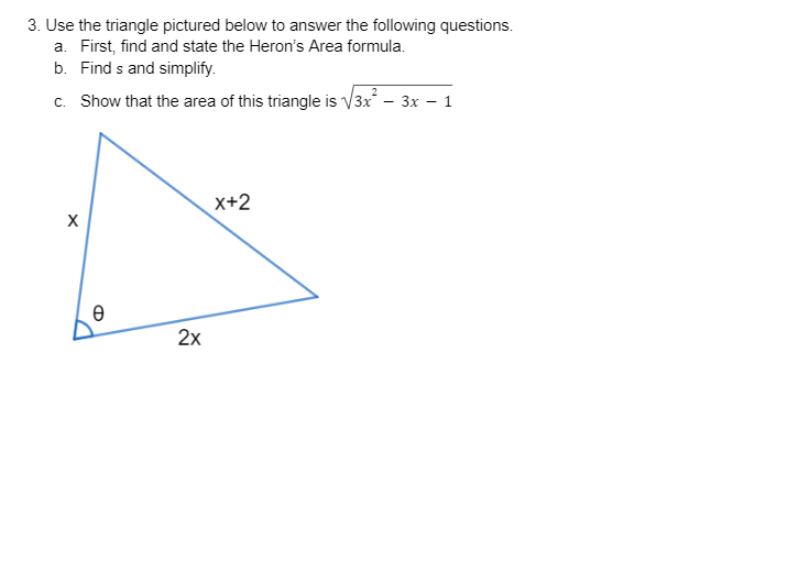 Solved Use The Triangle Pictured Below To Answer The 9152