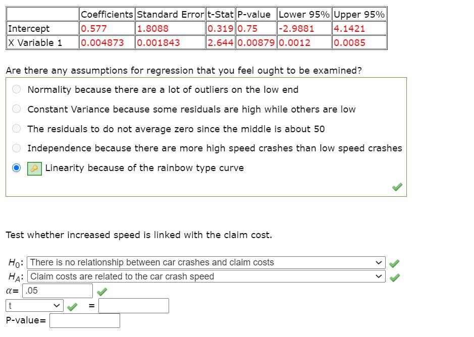 Solved A study investigated the link between speed of an | Chegg.com