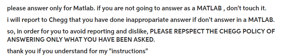 Solved please answer only for Matlab. if you are not going | Chegg.com