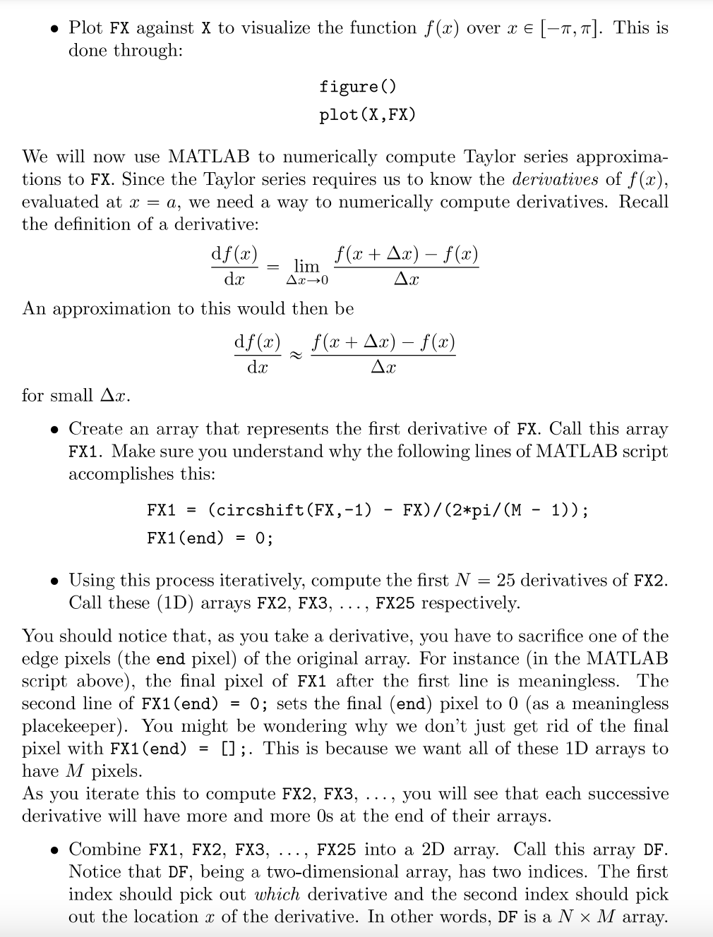 Solved 0 1 Taylor Series In This Portion Of The Mini Chegg