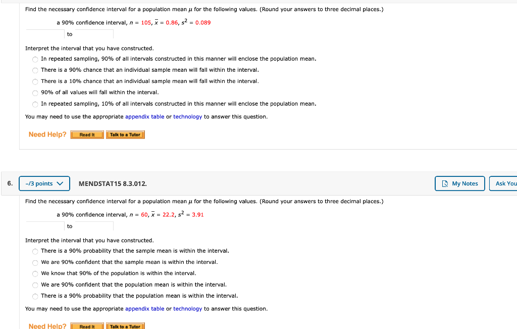 Solved Find the necessary confidence interval for a | Chegg.com