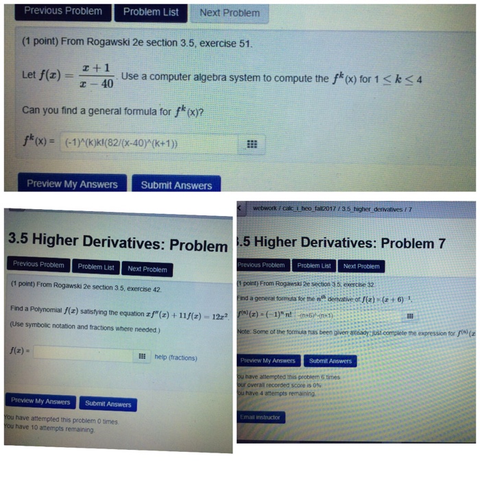 Solved Previous Problem Problem List Next Problem (1 point) | Chegg.com
