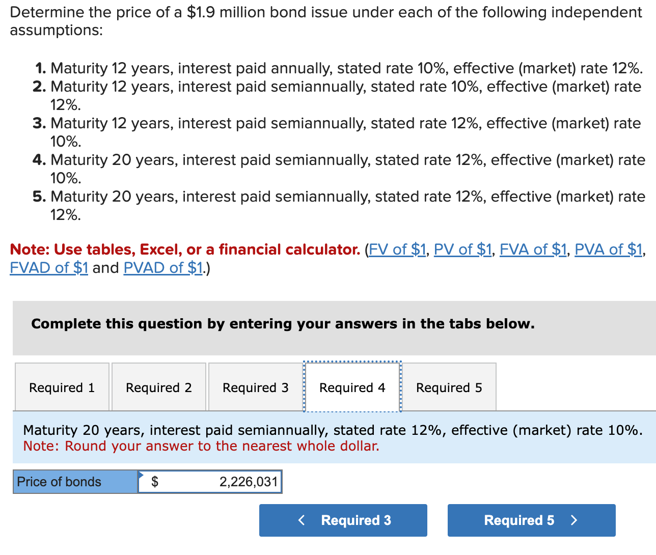 Solved Determine The Price Of A $1.9 Million Bond Issue | Chegg.com ...