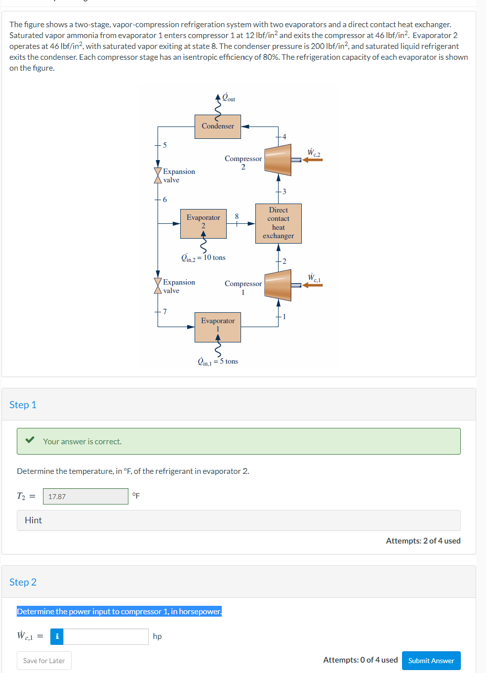 Solved I Need The Answer For B, C (b) The Power Input To | Chegg.com