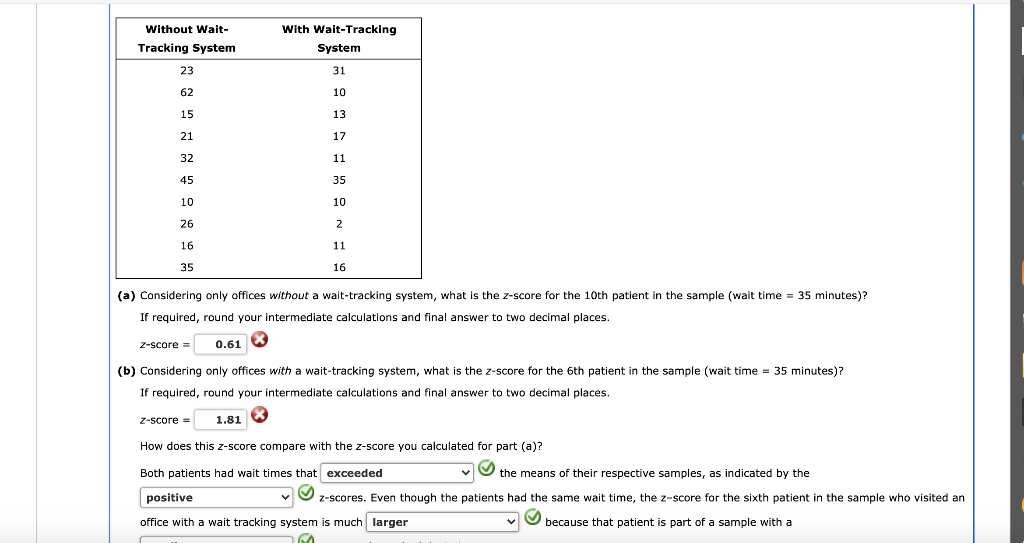 Solved Without Wait- Tracking System With Wait-Tracking | Chegg.com