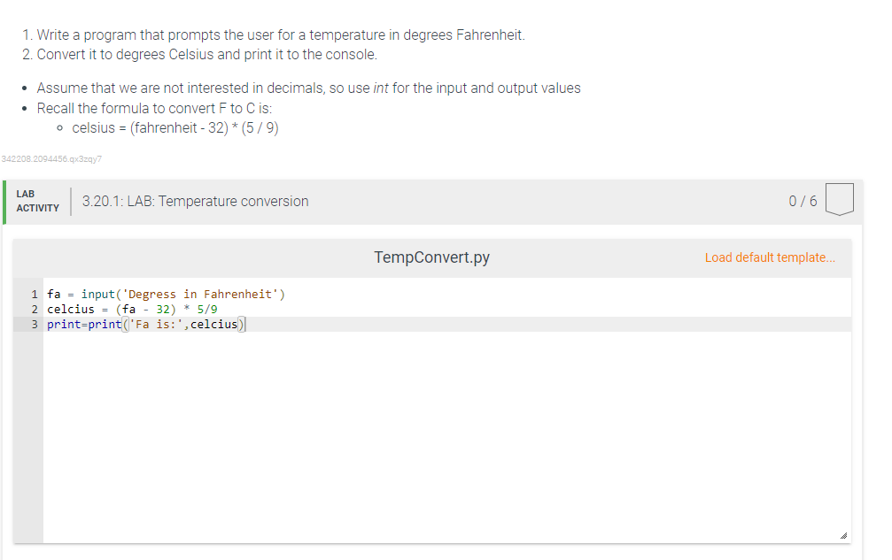 SOLVED: Using Scilab Please use a for-loop and mprintf() to write a Scilab  program to convert temperature from Fahrenheit to Celsius from 0 to 300  with a step size of 20. The