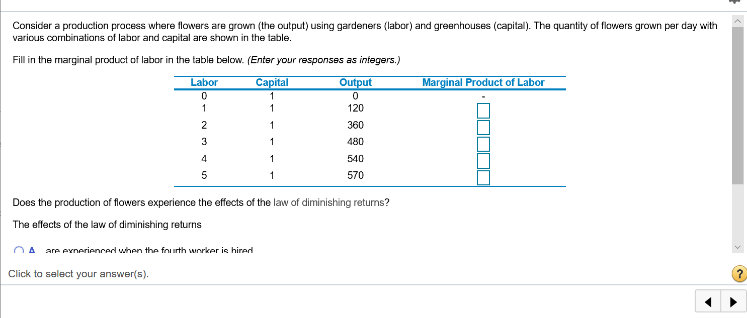 Solved Consider a production process where flowers are grown