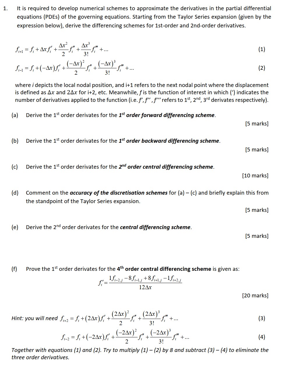 Solved It is required to develop numerical schemes to | Chegg.com