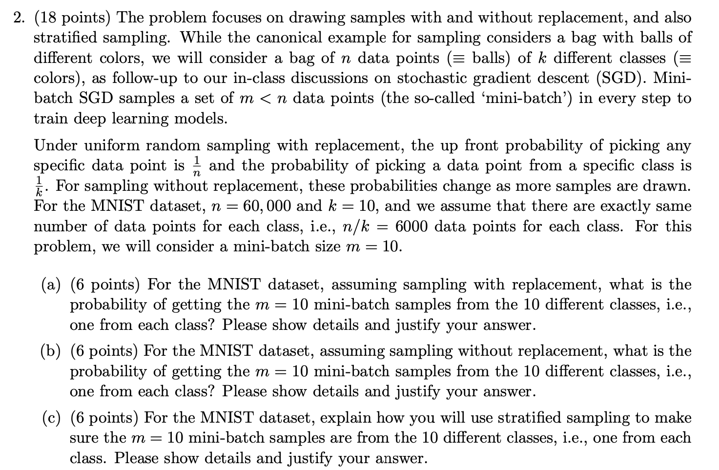 (18 Points) The Problem Focuses On Drawing Samples | Chegg.com