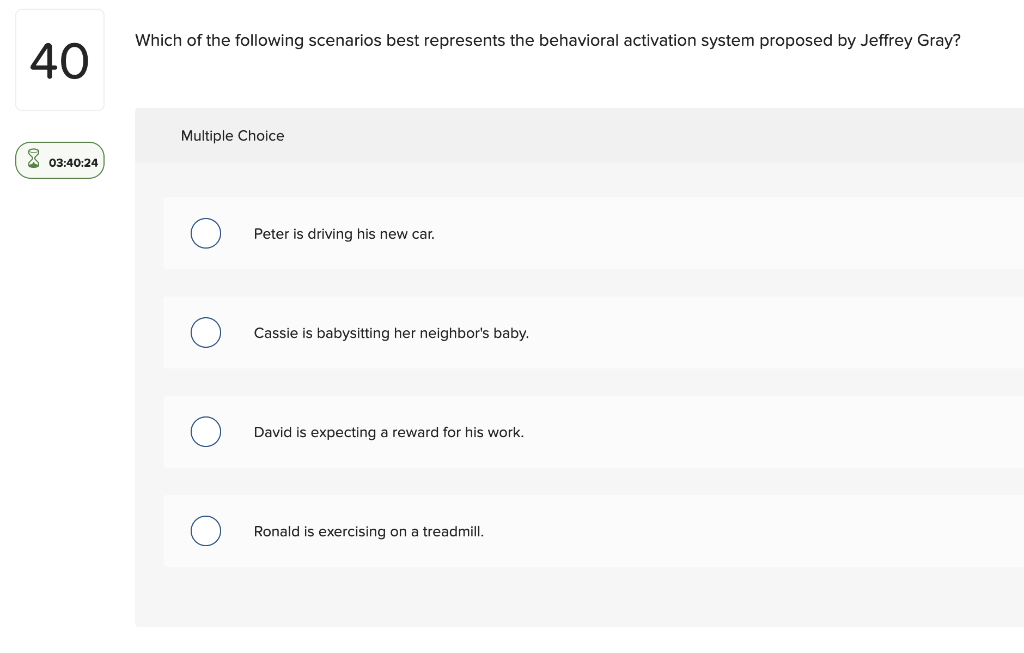 Solved Which Of The Following Scenarios Best Represents The | Chegg.com