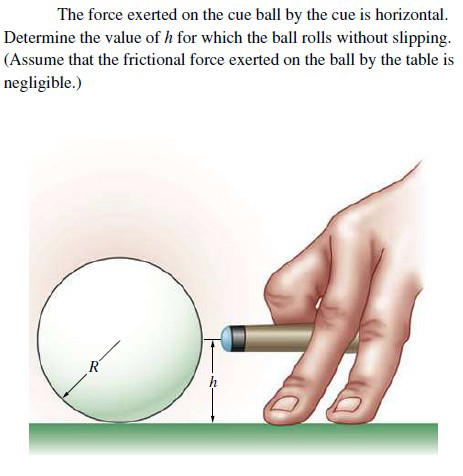 Solved The force exerted on the cue ball by the cue is | Chegg.com