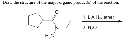 Solved Draw the structure of he major organie productlo) of | Chegg.com