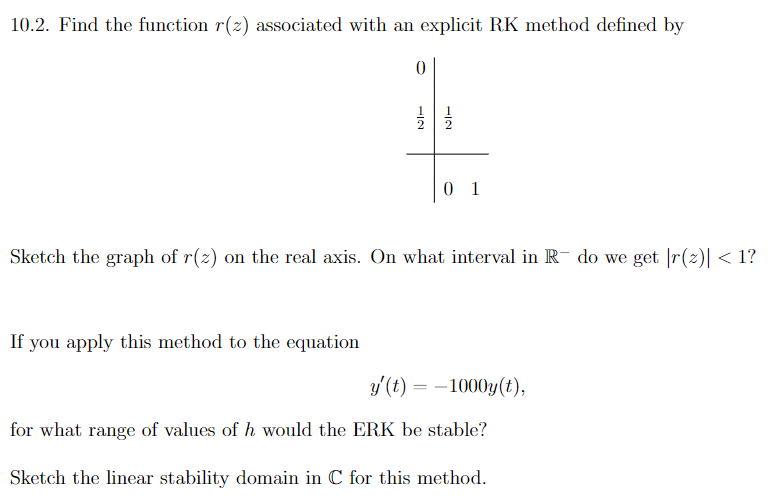 Solved 10.2. Find the function r(z) associated with an | Chegg.com