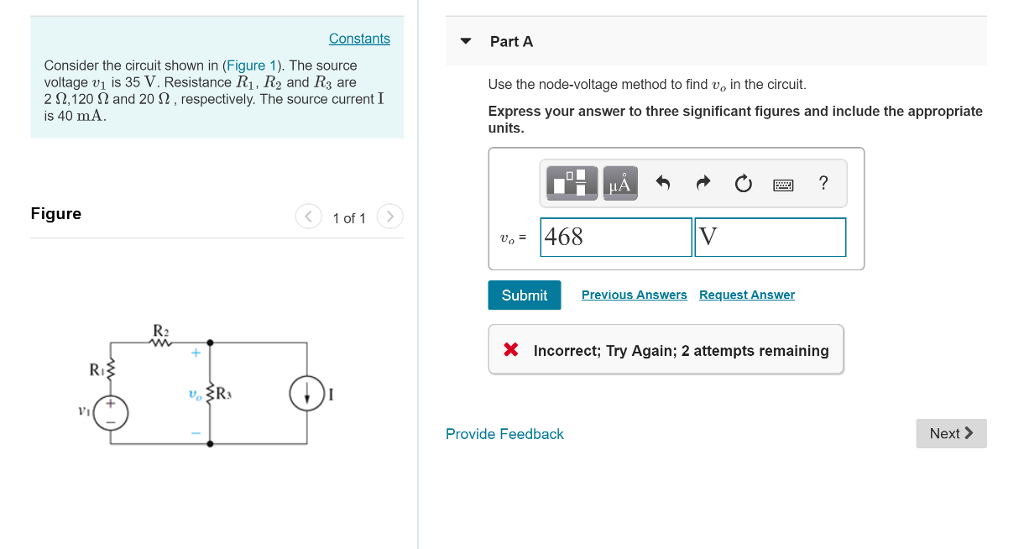 Solved Part A Consider The Circuit Shown In (Figure 1). | Chegg.com