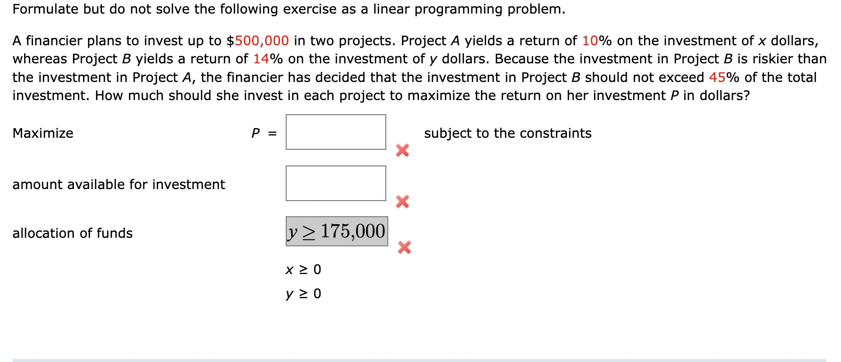 Solved Formulate but do not solve the following exercise as | Chegg.com
