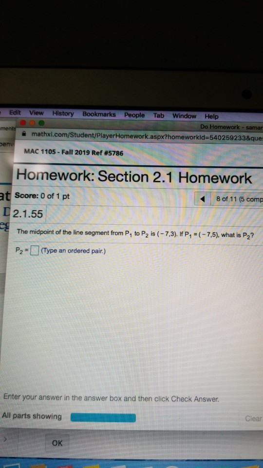 homework section 2.1