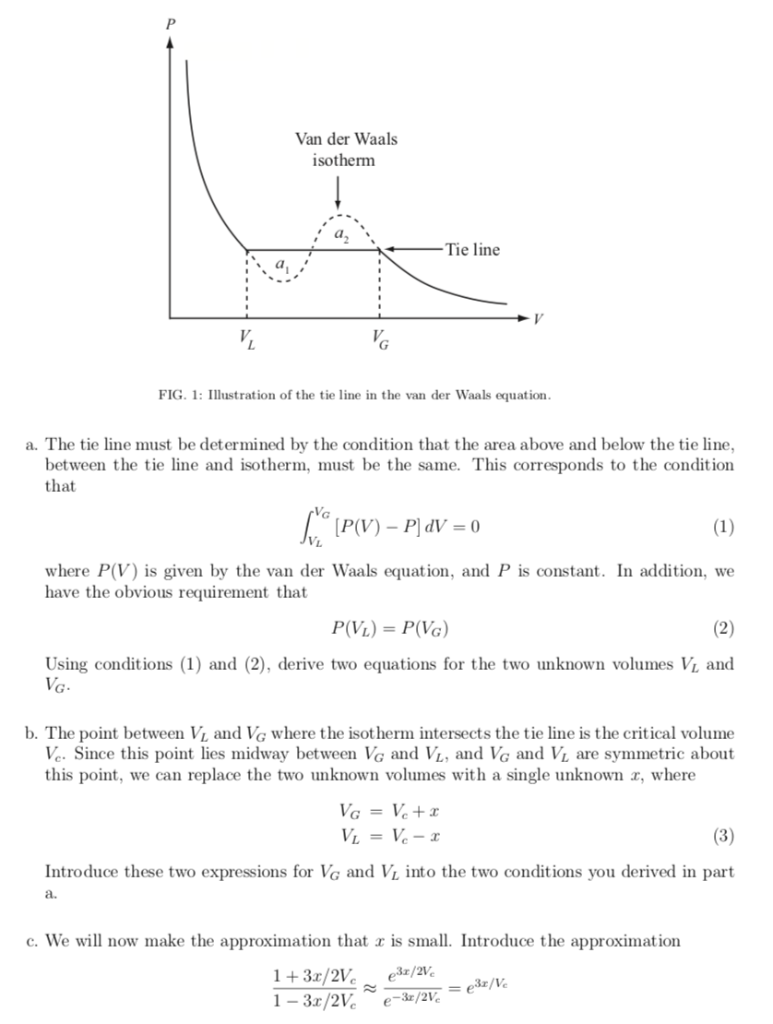Recall that the van der Waals equation of state nRT | Chegg.com