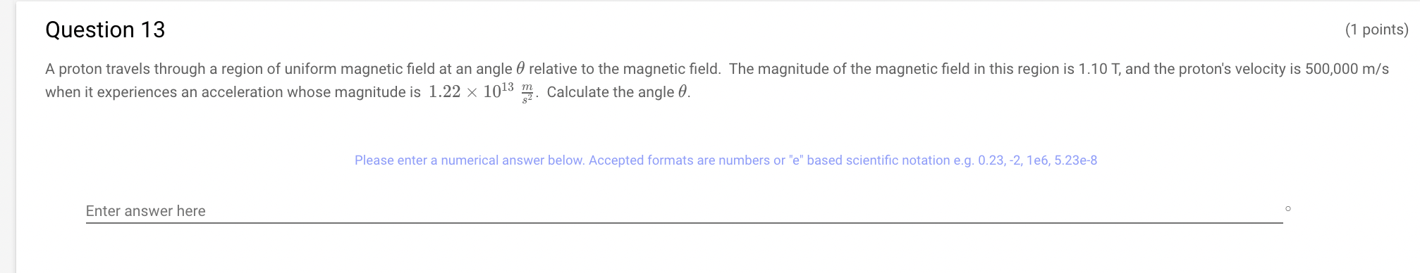 Solved An electron travels through a particular point in an | Chegg.com
