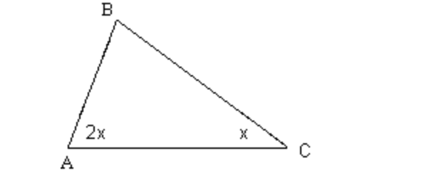 Solved Determine the angle x in the triangle given below | Chegg.com