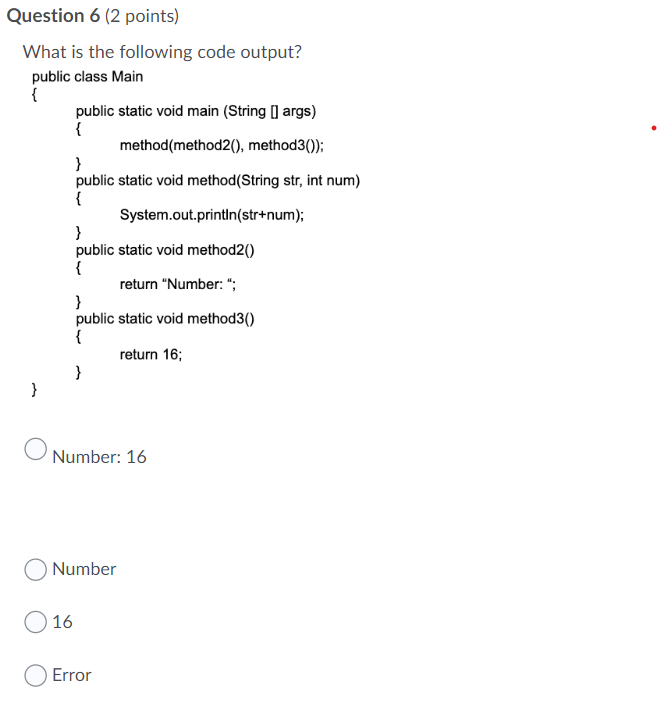 Solved Question 4 (2 points) What is the following code | Chegg.com