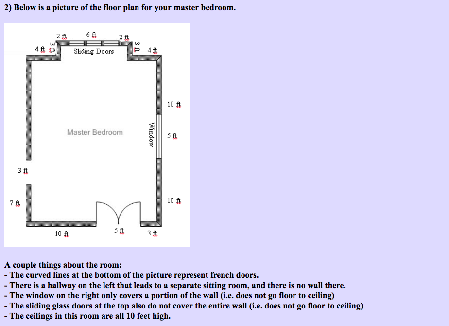 Solved 2 Below Is A Picture Of The Floor Plan For Your M