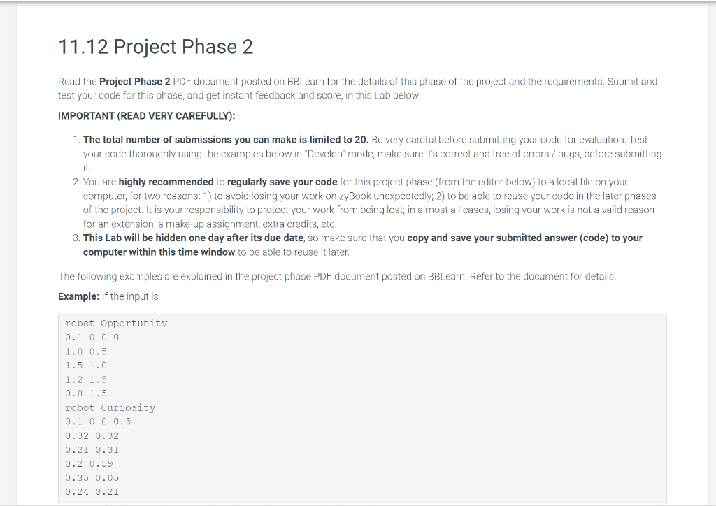 Solved Read the Project Phase 2 PDF document posted on | Chegg.com