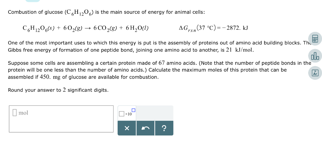 Solved Combustion of glucose ,H120) is the main source of | Chegg.com