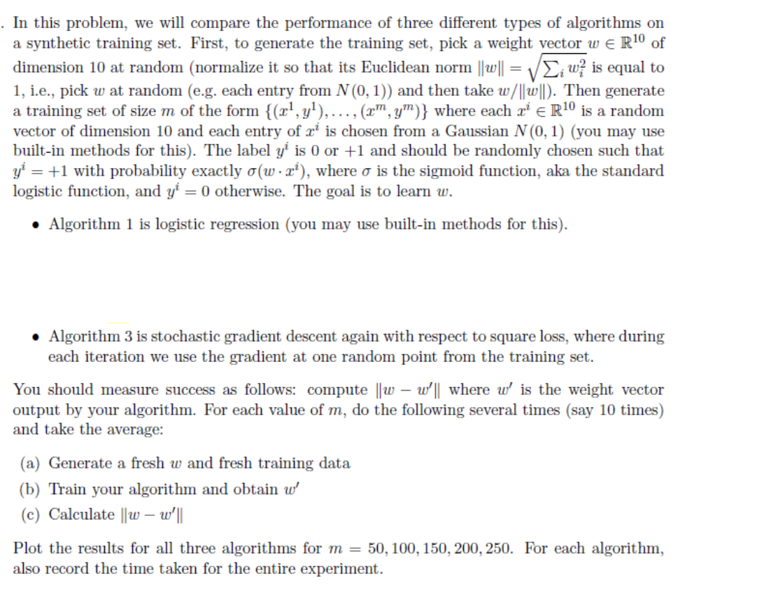 Solved I did algorithm 2 already, no need to do it anymore. | Chegg.com