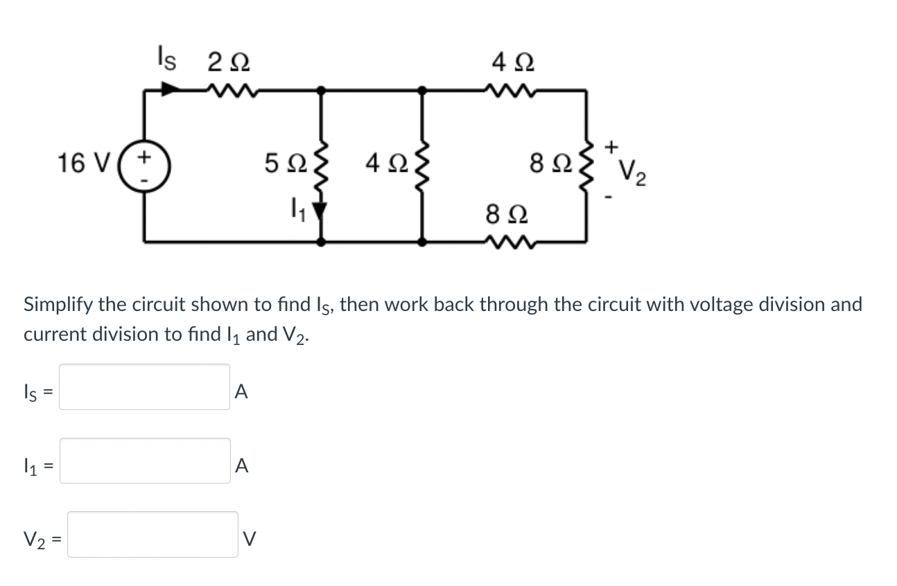 Solved Simplify the circuit shown to find IS, then work back | Chegg.com