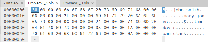 Solved Below two files are : Problem1_A.bin and | Chegg.com