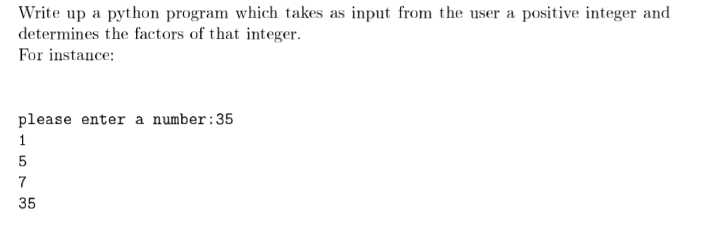 Solved Write up a python program which takes as input from | Chegg.com