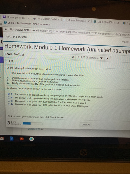 W student portal gc × もGCU Studert Portal × I i