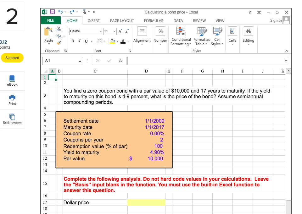 Solved X 5 X Home Calculating Yield To Maturity Exc Chegg Com