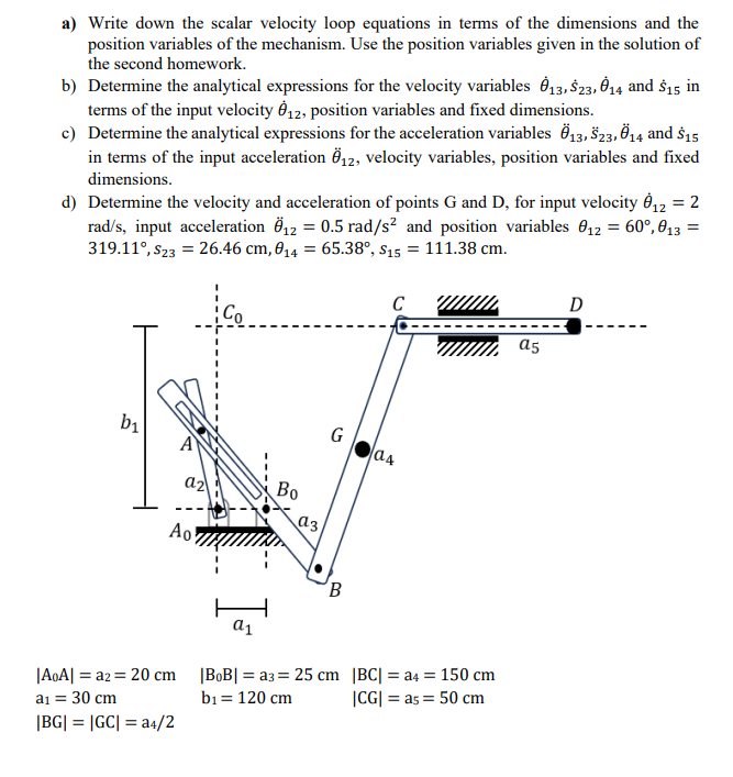 a) ﻿Write down the scalar velocity loop equations in | Chegg.com