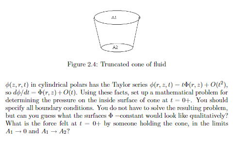6. Water fills a truncated cone as shown in the | Chegg.com