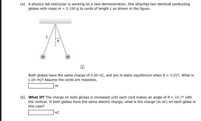 Solved (a) A physics lab instructor is working on a new | Chegg.com