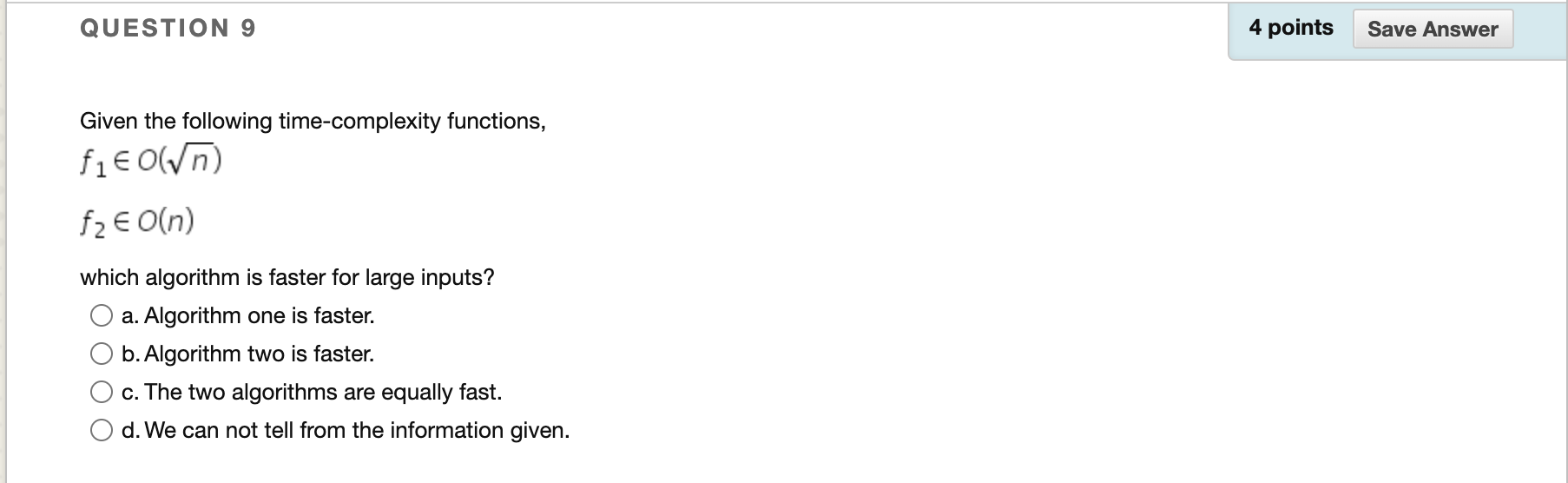 Solved QUESTION 1 3 points Save Answer Of the following | Chegg.com
