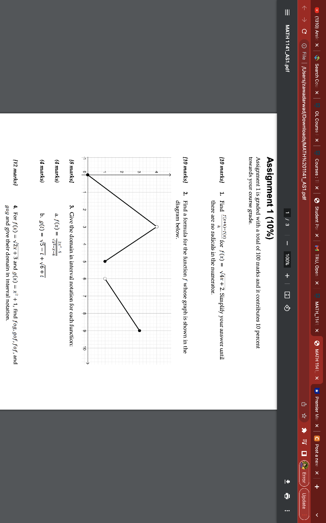 Solved Assignment 1 is graded with a total of 100 marks and | Chegg.com