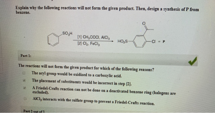 Solved Explain why the following reactions will not form the | Chegg.com
