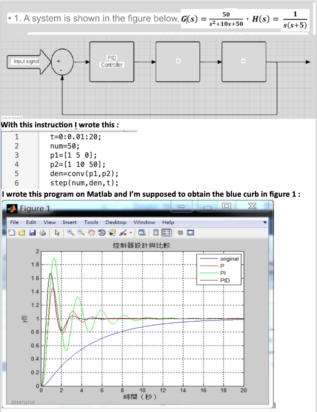 Solved I got this two transfer functions : | Chegg.com