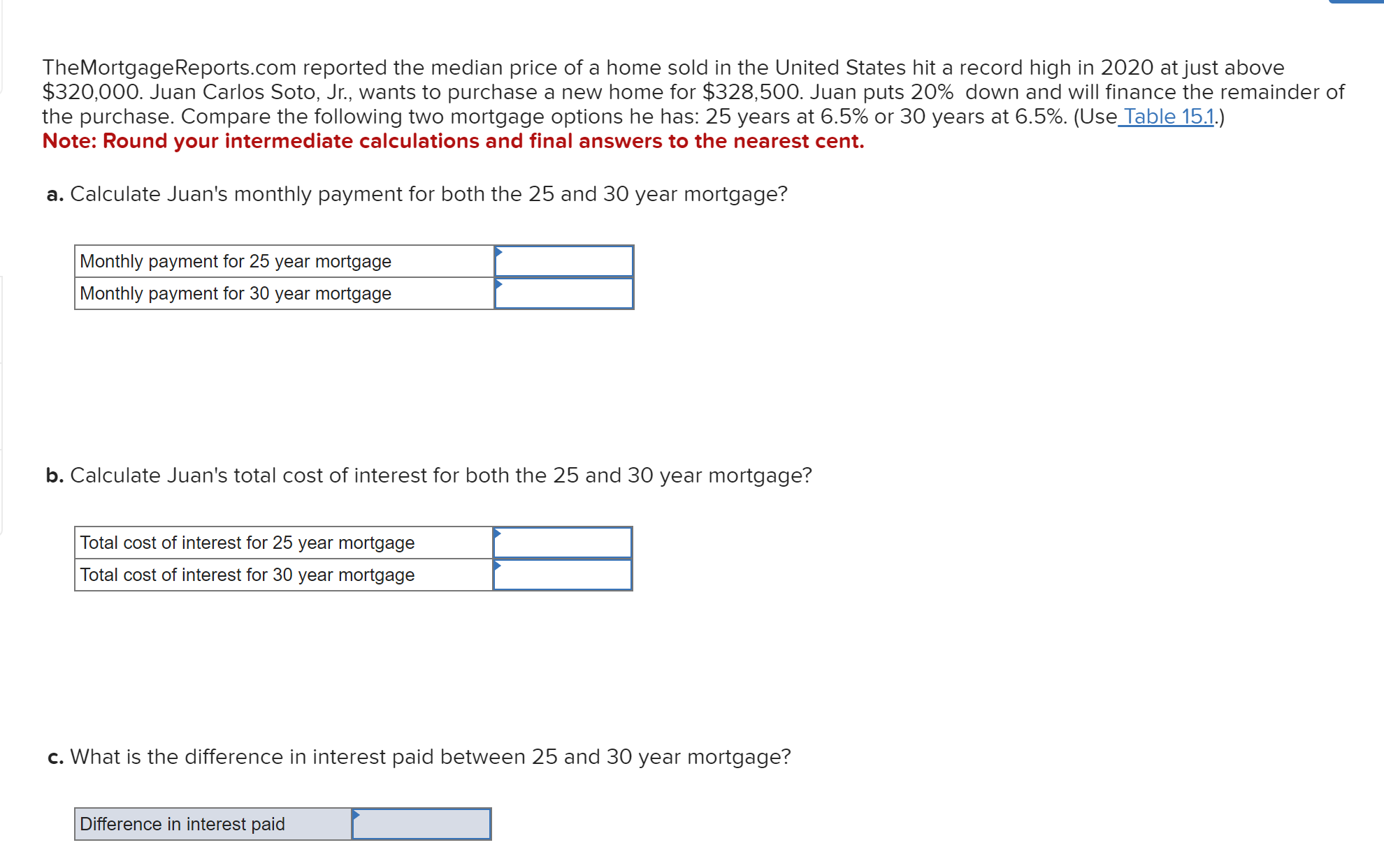 Solved TheMortgageReports.com Reported The Median Price Of A | Chegg.com