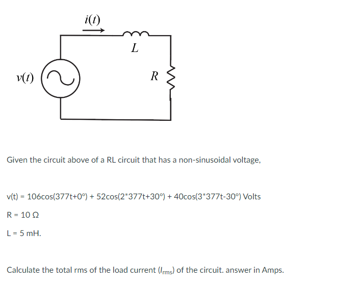 Solved Given the circuit above of a RL circuit that has a | Chegg.com